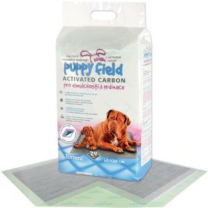 Puppy Field Tampoane de igienă pentru câini cucarbon activat Carbon 24 buc, 60 x 60 cm imagine