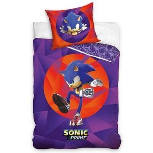 Lenjerie de pat pentru copii Hedgehog Sonic Prime, 140 x 200 cm, 70 x 90 cm imagine