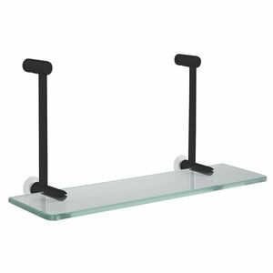 Raft suspendat din sticlă SAPHO 1301-15B pentruperetele de duș 40 x 18 x 12, 5 cm, negru mat imagine