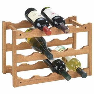 Raf pentru 12 sticle de vin Wenko , lemn masiv nuc imagine