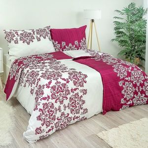 Lenjerie de pat din satin Stanex Venzel burgundy, 140 x 220 cm, 70 x 90 cm, vișiniu, 140 x 220 cm, 70 x 90 cm imagine