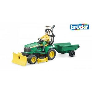 Tractor Bruder Traktor John Deere cu remorcă și grădinar, 17, 5 x 19 x 30 cm imagine