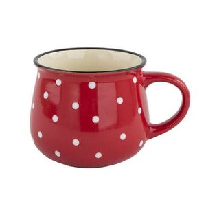 Cană ceramică Dots 770 ml, roșu, roșu, 770 ml imagine