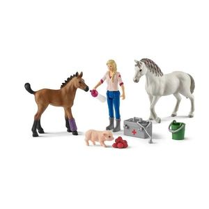 Vizita medicului veterinar la iapă și mânz Schleich 42486 imagine