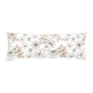 Față de pernă Bellatex pentru perna de relaxare Flori somon, 45 x 120 cm, 45 x 120 cm imagine