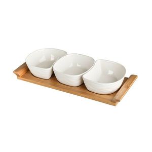 Set boluri servire pe suport Altom Bamboo, imagine