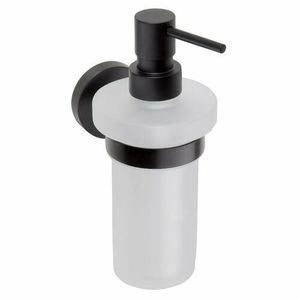 Dozator de săpun SAPHO XB100 black X-Round, sticlă albă/negru, 230 ml imagine