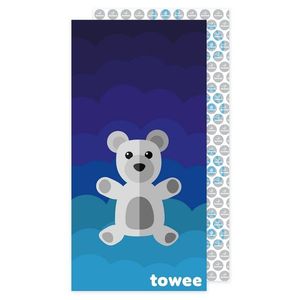 Prosop cu uscare rapidă Towee Teddy Bearalbastru, 70 x 140 cm imagine