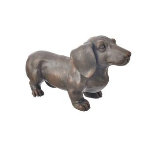 InDecor Dachshund din ceramică maro, 43 x 19 x 26cm imagine