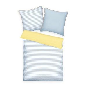 Lenjerie de pat din Percal Tom Tailor LightLemon - Sky blue, 135 x 200 cm, 80 x 80 cm imagine