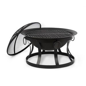 Blumfeldt Pentos, bol de foc 2-în-1, Ø73cm, scânteie Ø60cm, grill, fontă imagine