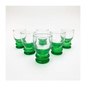 Set 6x pahar transparent verde pentru lichior imagine