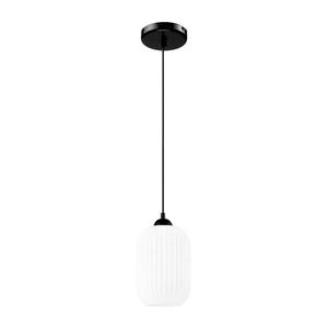 Lustră pe cablu HARMA 1xE27/15W/230V d. 14 cm alb/negru imagine