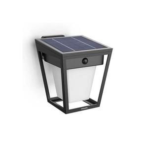 Aplică LED solară cu senzor Philips NISSA LED/1, 8W/3, 7V 3000K IP44 imagine