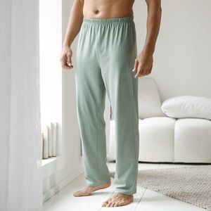 Pantaloni lungi de pijama de culoare solidă imagine