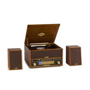 Auna Belle Epoque 1910, gramofon, difuzor stereo, turntable stereo, CD player imagine