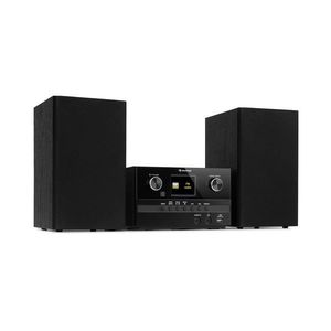 Auna Connect System S, sistem stereo + boxe, 20 W max., internet/DAB+, negru imagine