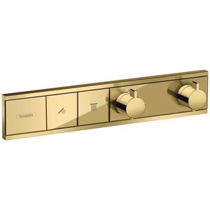 Baterie cada - dus termostatata Hansgrohe RainSelect cu montaj incastrat necesita corp ingropat gold optic lustruit imagine