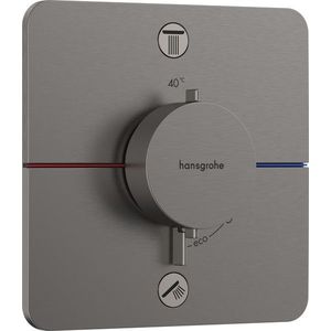 Baterie cada - dus termostatata Hansgrohe ShowerSelect Comfort Q cu 2 functii montaj incastrat necesita corp ingropat negru periat imagine