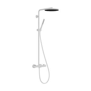 Coloana de dus Hansgrohe Pulsify S Puro 260 1jet EcoSmart cu baterie temostatata Ecostat Fine alb mat imagine