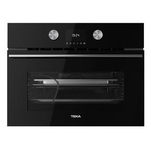 Cuptor electric compact Teka HLC 8470 SC BK cu aburi 44 litri net 15 functii 20 de retete SlowCook HydroClean Infinity Glass cristal negru imagine