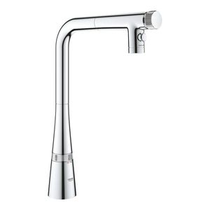 Baterie bucatarie Grohe Zedra SmartControl cu pipa L dus extractibil crom imagine