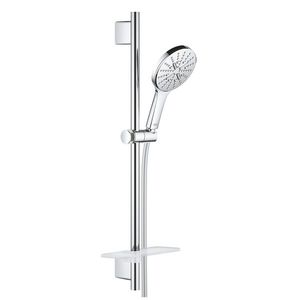 Set de dus Grohe Rainshower SmartActive 130 cu bara 60cm furtun 175cm polita si para de dus cu 3 jeturi crom imagine