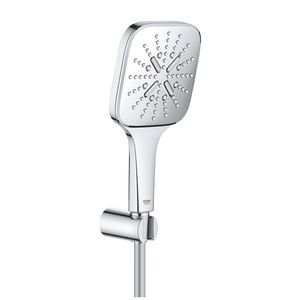 Set de dus Grohe Rainshower SmartActive 130 Cube cu agatatoare fixa furtun 150cm si para de dus cu 3 jeturi crom imagine