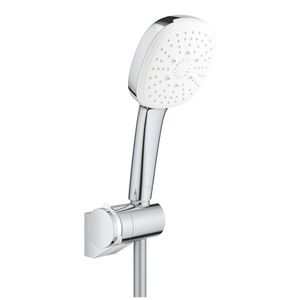 Set de dus Grohe Tempesta Cube 110 cu agatatoare furtun 175cm si para de dus cu 3 jeturi crom imagine