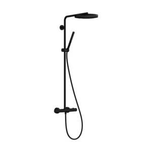 Coloana de dus Hansgrohe Pulsify S Puro 260 1jet EcoSmart cu baterie temostatata Ecostat Fine negru mat imagine