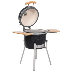 vidaXL Grătar cu afumătoare Kamado, 76 cm, ceramică imagine