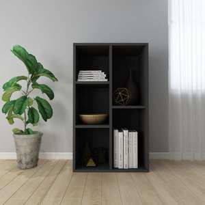 vidaXL Bibliotecă/Dulap, negru, 50x25x80 cm, lemn prelucrat imagine