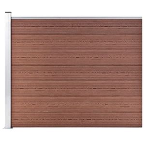 vidaXL Panou de gard, maro, 175 x 146 cm, WPC imagine