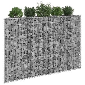 vidaXL Strat înălțat gabion trapez, 150x20x100 cm, oțel galvanizat imagine