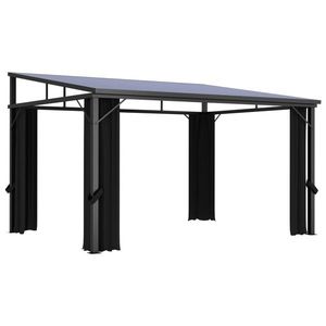 vidaXL Pavilion cu perdele, antracit, 405 x 294 x 244 cm imagine