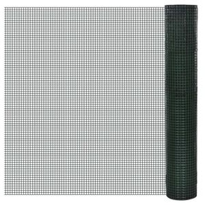 vidaXL Plasă de sârmă găini, verde, 10 x 1 m, oțel galvanizat cu PVC imagine