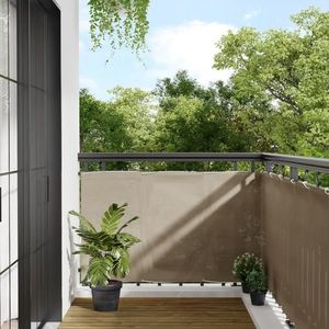 vidaXL Paravan de balcon, gri taupe, 90x800 cm, 100% poliester oxford imagine