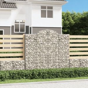 vidaXL Coșuri gabion arcuite 30 buc, 200x50x180/200cm, fier galvanizat imagine