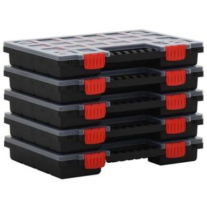 vidaXL Cutii de organizare, 5 buc., 34, 5x25x5 cm, polipropilenă imagine