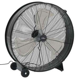 vidaXL Ventilator industrial cu tambur, negru, 77 cm, 240 W imagine