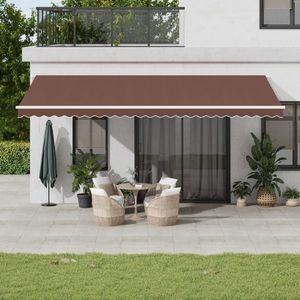 vidaXL Copertina retractabilă automat, maro, 600x350 cm imagine