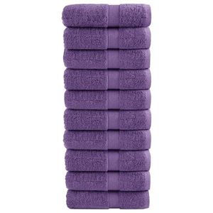 vidaXL Prosoape mâini premium SOLUND 10 buc violet 30x30cm 600gsm imagine