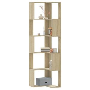 vidaXL Bibliotecă 5 niveluri stejar sonoma 50x50x179cm lemn prelucrat imagine