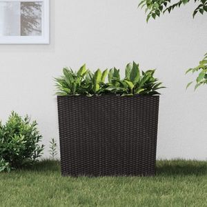 vidaXL Jardinieră cu interior detașabil, maro, 12 / 44 L, PP ratan imagine