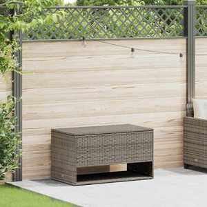 vidaXL Cutie de perne de exterior gri 100x55x55, 5 cm Poly Rattan imagine