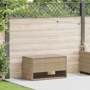 vidaXL Cutie de perne de exterior Bej 100x55x55, 5 cm Poly Rattan imagine