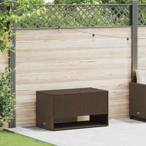 vidaXL Cutie de perne de exterior maro 100x55x55, 5 cm Poly Rattan imagine