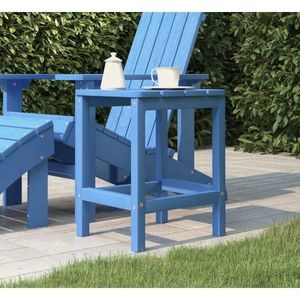 vidaXL Masă Adirondack de grădină , albastru aqua, 38x38x46 cm, HDPE imagine