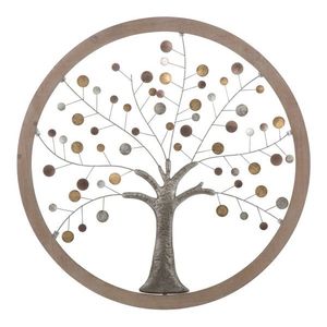 Decoratiune de perete Tree of Life, Mauro Ferretti, 80 cm, fier, multicolor imagine