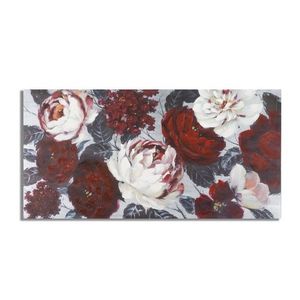 Tablou decorativ Red Flower, Mauro Ferretti, 120x60 cm, canvas pictat manual imagine